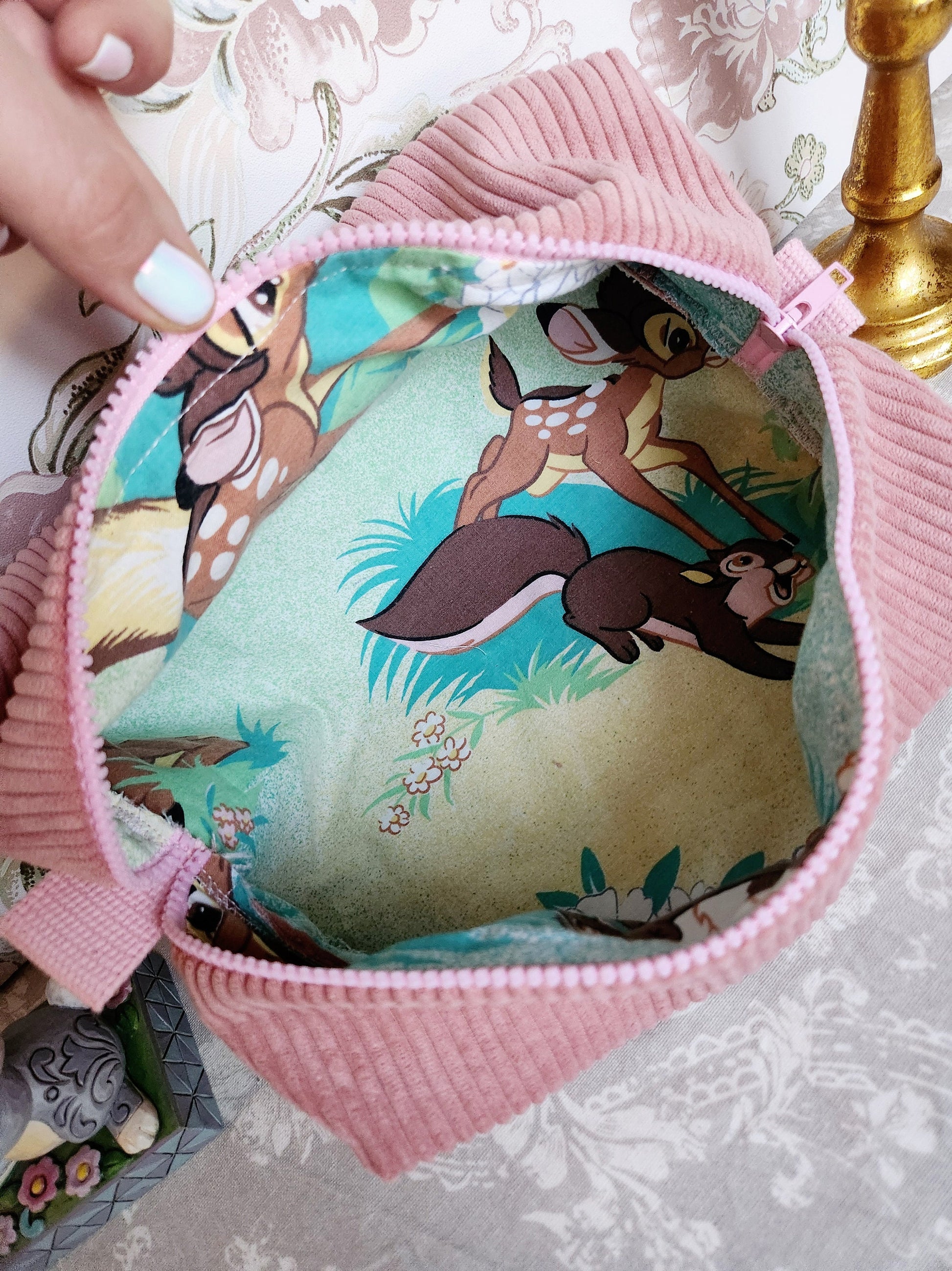 Trousse Classique XL Bambi Velours Vintage Disney